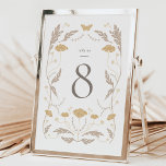 Vintage Art Nouveau Wedding Table Number card<br><div class="desc">This Wedding Table Number card from the Art Nouveau Collection showcases a beautiful vintage floral design that exudes modern elegance. Personalize it with your details easily and quickly. Simply press the 'customize it' button to further re-arrange and format the style and placement of the text.</div>