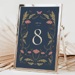 Vintage Art Nouveau Wedding Table Number card<br><div class="desc">This Wedding Table Number card from the Art Nouveau Collection showcases a beautiful vintage floral design that exudes modern elegance. Personalize it with your details easily and quickly. Simply press the 'customize it' button to further re-arrange and format the style and placement of the text.</div>