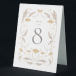 Vintage Art Nouveau Wedding Table Number Tent Card Table Tent Sign<br><div class="desc">This Wedding Table Number Tent Card from the Art Nouveau Collection showcases a beautiful vintage floral design that exudes modern elegance. Personalize it with your details easily and quickly. Simply press the 'customize it' button to further re-arrange and format the style and placement of the text.</div>