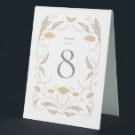 Vintage Art Nouveau Wedding Table Number Tent Card Table Tent Sign<br><div class="desc">This Wedding Table Number Tent Card from the Art Nouveau Collection showcases a beautiful vintage floral design that exudes modern elegance. Personalize it with your details easily and quickly. Simply press the 'customize it' button to further re-arrange and format the style and placement of the text.</div>