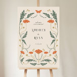 Vintage Art Nouveau Wedding Welcome Sign<br><div class="desc">This Welcome Sign from the Art Nouveau Collection showcases a beautiful vintage floral design that exudes modern elegance. Personalize it with your details easily and quickly. Simply press the 'customize it' button to further re-arrange and format the style and placement of the text.</div>