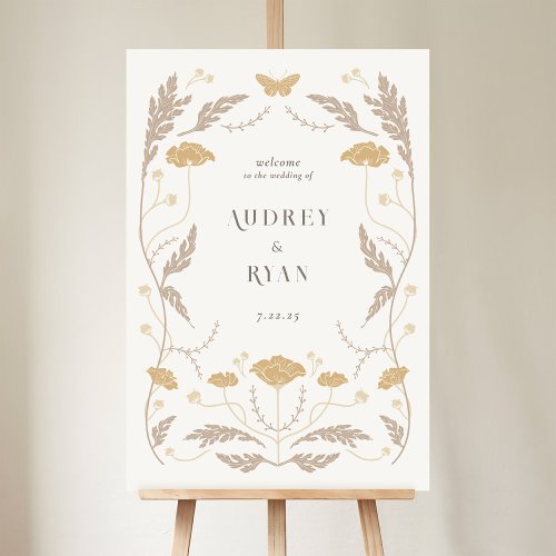 Vintage Art Nouveau Wedding Welcome Sign