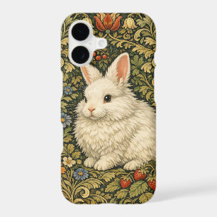 Vintage art nouveau white rabbit iPhone 17 case
