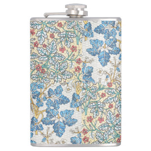 Vintage Art Nouveau Wild Geranium Floral Pattern Flask