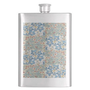 Vintage Art Nouveau Wild Geranium Floral Pattern Flask