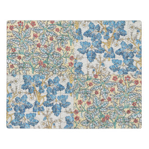 Vintage Art Nouveau Wild Geranium Floral Pattern Jigsaw Puzzle