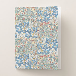 Vintage Art Nouveau Wild Geranium Floral Pattern Pocket Folder