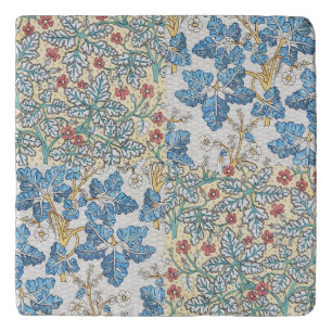 Vintage Art Nouveau Wild Geranium Floral Pattern Trivet