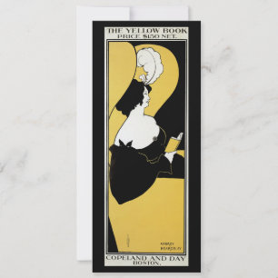 Vintage Art Nouveau, Woman Reading a Yellow Book