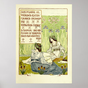 Vintage Art Nouveau Women by Walter Crane Poster