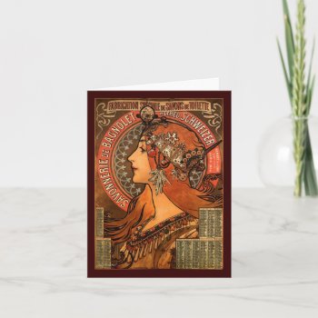 Vintage Art Noveau Note Or Greeting Card by debinSC at Zazzle