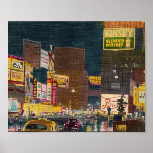 Vintage Art _ NYC Times Square Poster