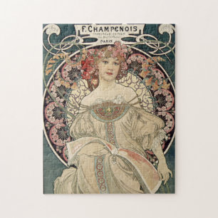 Vintage Art of Artist Alphonse Mucha Jigsaw Puzzle