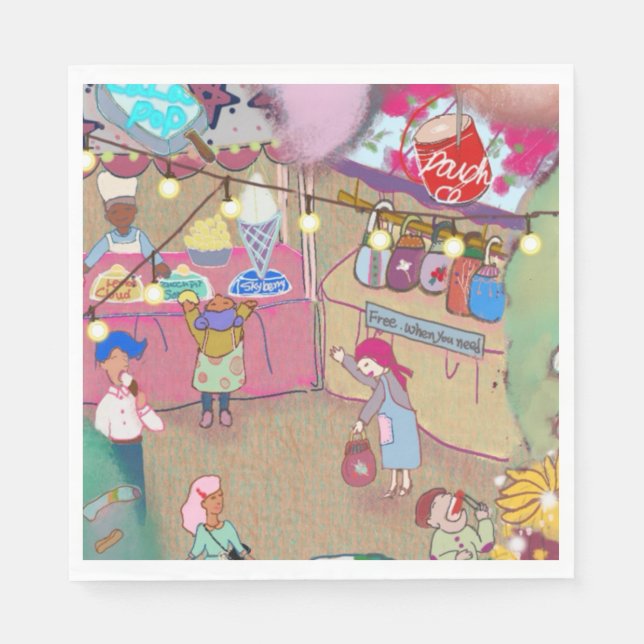 Vintage Art Paper Napkins  (Front)