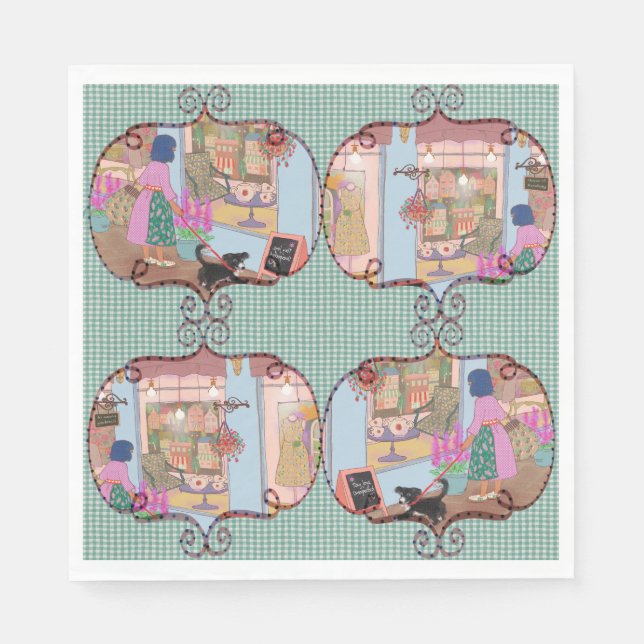 Vintage Art Paper Napkins  (Front)