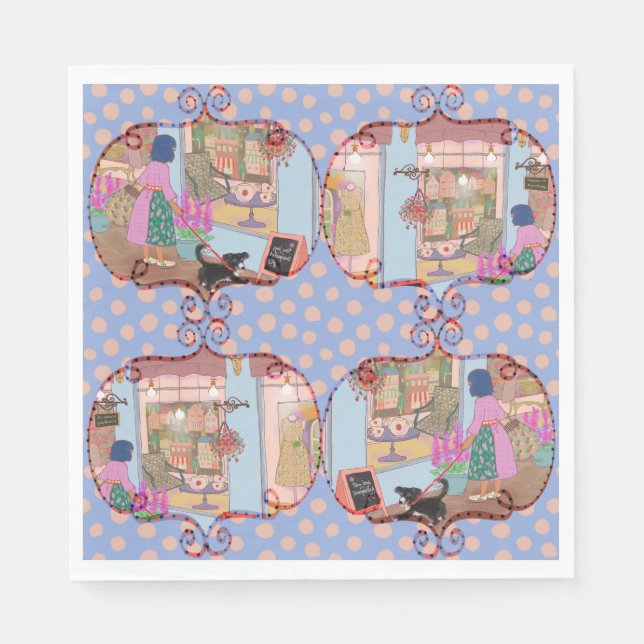 Vintage Art Paper Napkins (Front)