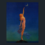 Vintage Art Print, "Reaching For The Moon" Retro Poster<br><div class="desc">An awesome retro art print by Edward Mason Eggleston an American Artist and illustrator.  Vintage "Reaching For The Moon" Illustration (1937).</div>
