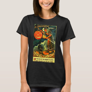 Vintage Art Retro Halloween Witch  T-Shirt