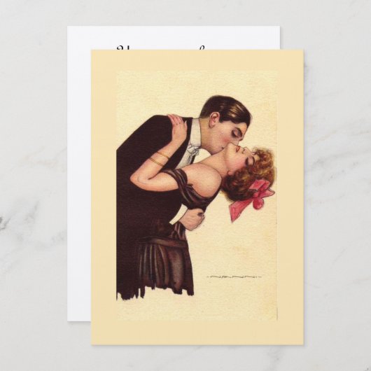 Vintage Art ~ Romantic Enraptured Couple (Front/Back)