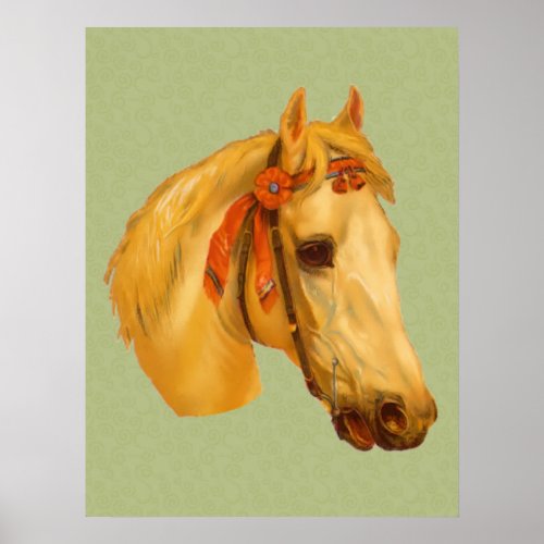 Vintage Art Show Horse Head Poster