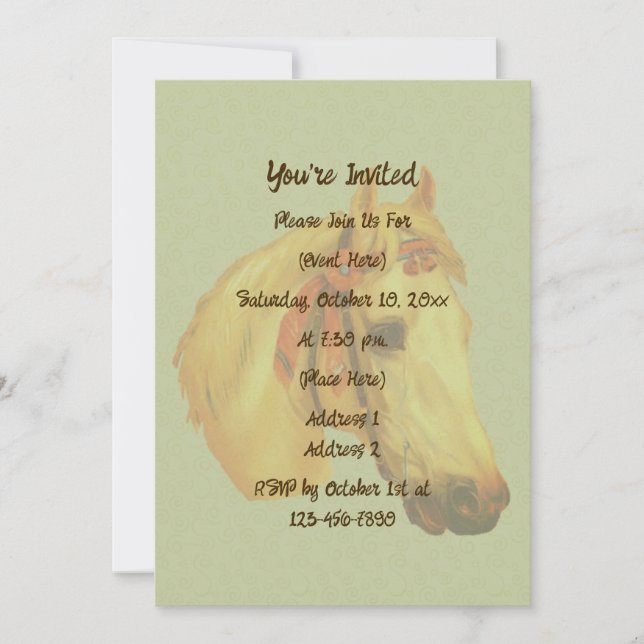 Vintage Art Show Horse Party Invitation (Front)