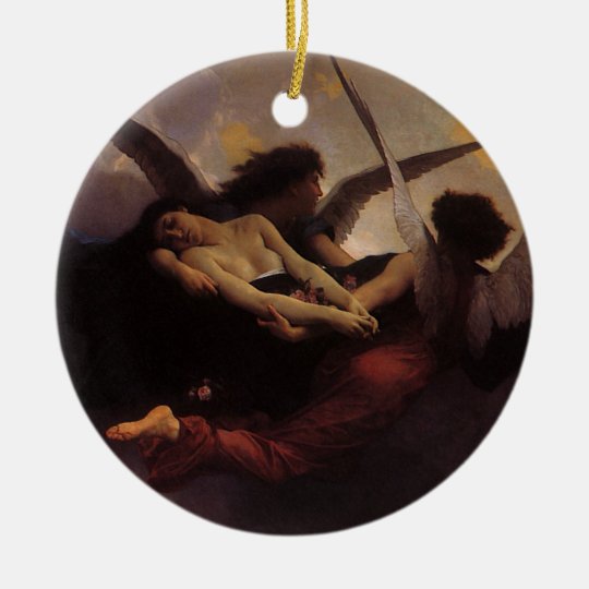 Vintage Art, Soul Brought to Heaven by Bouguereau Ceramic Ornament