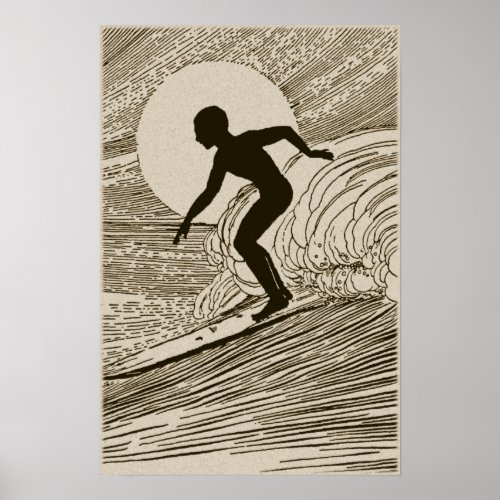 Vintage Art _ Surfing Poster