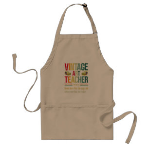 Vintage Art Teacher Funny Artist Artistic Art Love Adult Apron