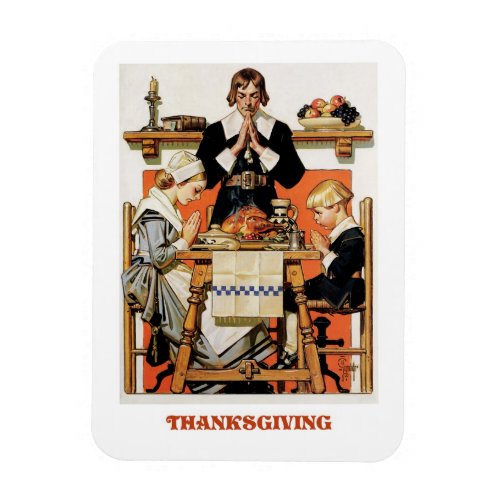 Vintage Art Thanksgiving Gift Magnets