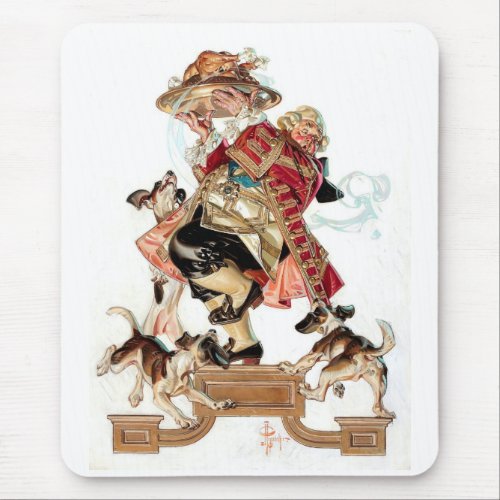 Vintage Art Thanksgiving Gift  Mouse Pad
