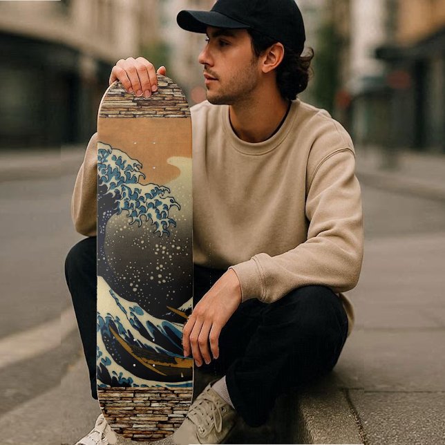 Vintage Art The Great Wave Japanese Artist Ocean  Skateboard (Vintage Art The Great Wave Japanese Artist Ocean Skateboard)