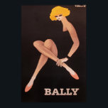 Vintage Art Villemot/ Bally Pink Shoes Poster<br><div class="desc">A stunning piece, perfect for the art deco lover or the vintage poster collector! circa 1982 - Bold color, a brilliant accent to any home, office, or studio loft! Bernard Villemot (1911–1989) was a French graphic artist known primarily for his iconic advertising images for Orangina, Bally shoes, Perrier, and Air...</div>