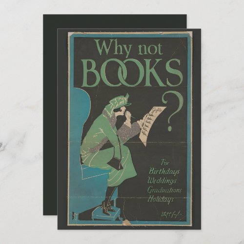 Vintage Art Why Not Books Birthday Card