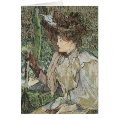 Vintage Art Woman with Gloves by Toulouse Lautrec