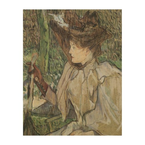 Vintage Art Woman with Gloves by Toulouse Lautrec Wood Wall Decor