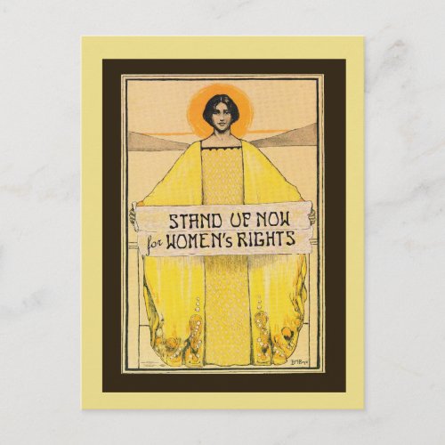 Vintage Art Womens Rights Postcard