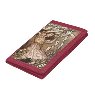 Vintage Arthur Rackham Alice In Wonderland Art Trifold Wallet