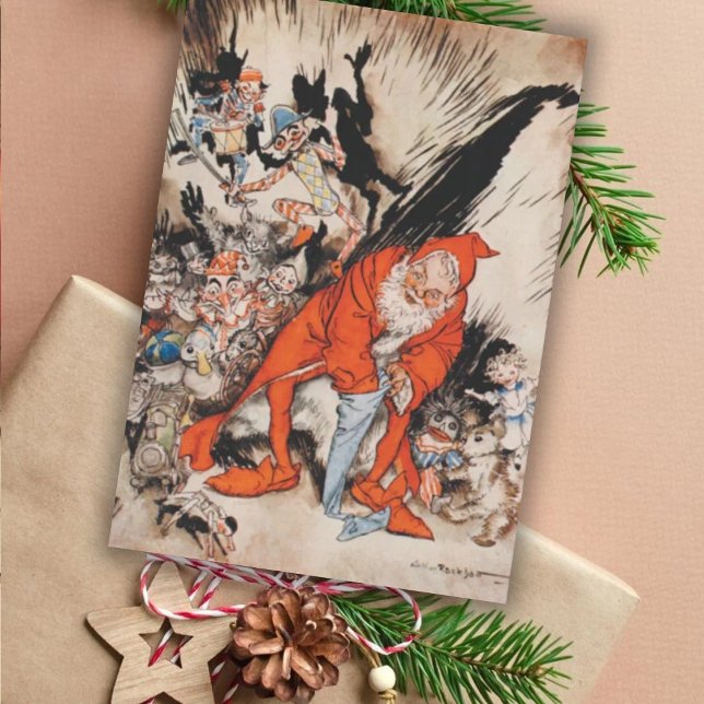 Vintage Arthur Rackham Christmas Greetings Holiday Card (Creator Uploaded)