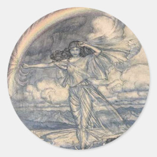 Vintage Arthur Rackham Fairy Round Sticker