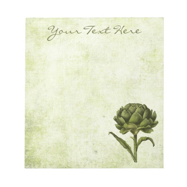 Vintage Artichoke Notepad (Front)