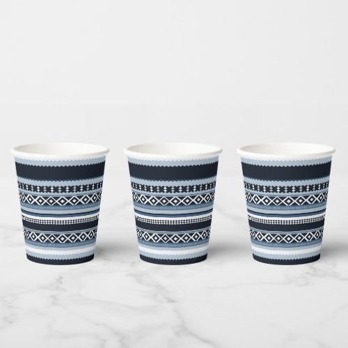 vintage artistic drawing pattern paper cups
