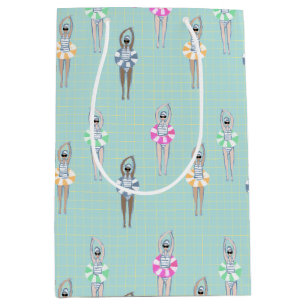 Vintage Artistic Swimmers Pool Medium Gift Bag
