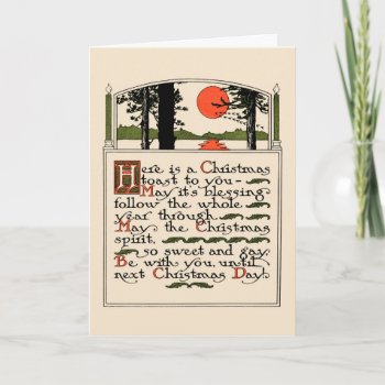 Vintage Arts And Crafts Era Chrismtas Card by christmas1900 at Zazzle