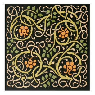 Vintage Arts and Crafts Floral Pattern Roycroft Acrylic Print