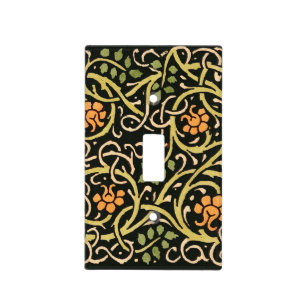 Vintage Arts and Crafts Floral Pattern Roycroft Light Switch Cover