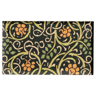 Vintage Arts and Crafts Floral Pattern Roycroft Table Number Holder