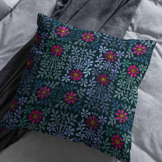 Vintage Arts and Crafts Renaissance Garden Throw Pillow (Creator Uploaded)
