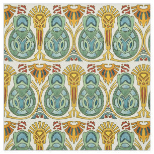 Vintage Arts And Crafts Style 1907 Pattern Fabric