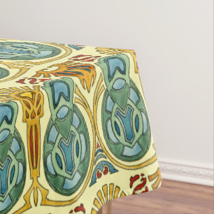 Vintage Arts And Crafts Style 1907 Pattern Tablecloth