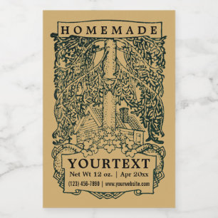 Vintage Arts And Crafts Style Homemade Food Label